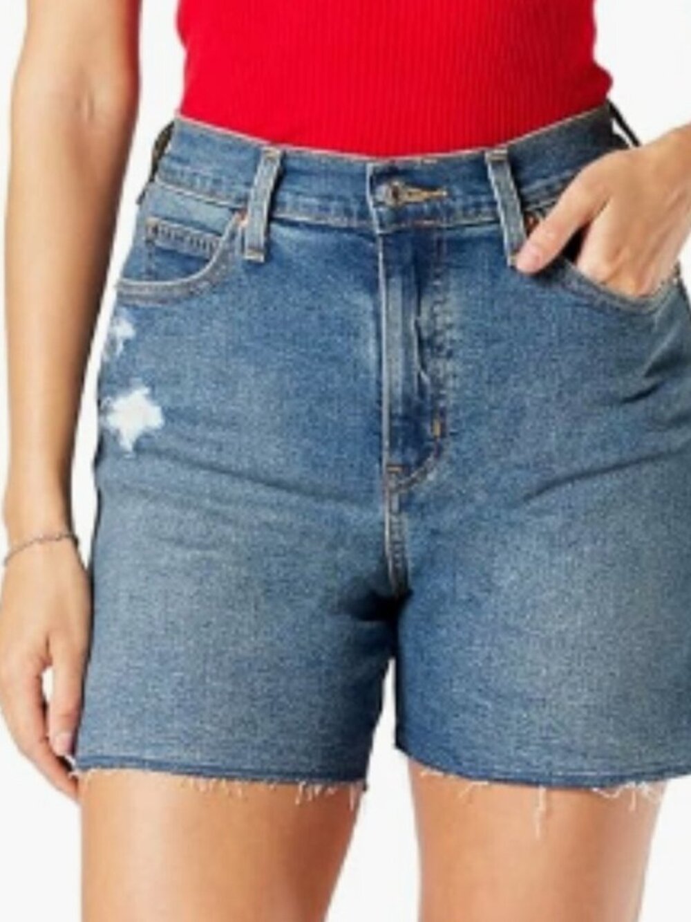 Signature by Levi Strauss Womens Heritage High Rise Shorts, 12, W31 NWOT